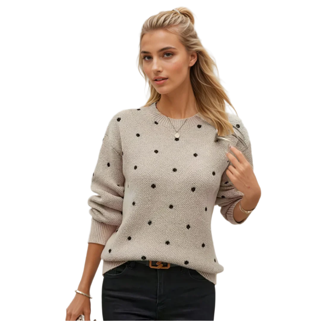Dames Pullover Elegante Polkadot Gebreid 0