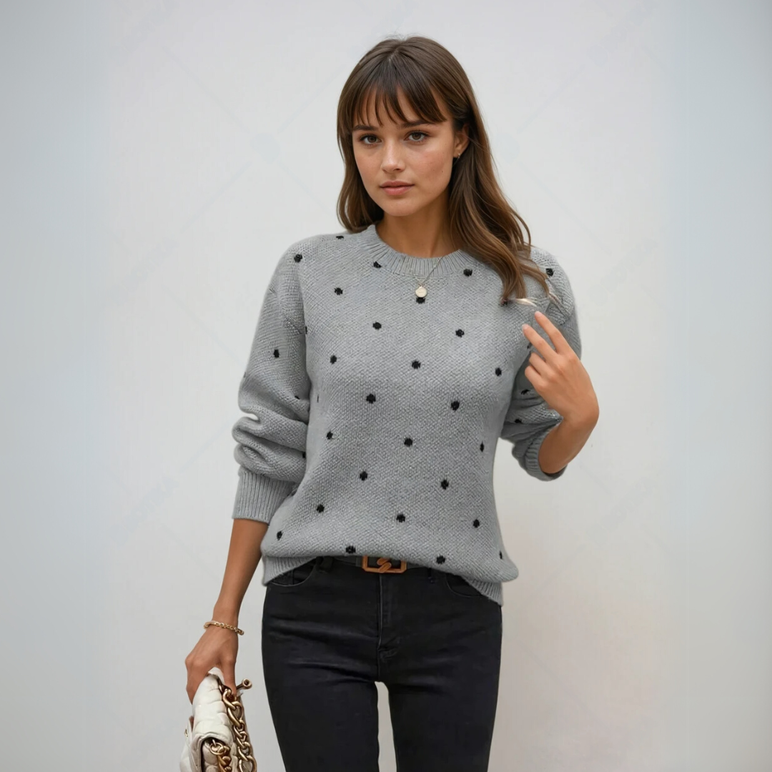 Dames Pullover Elegante Polkadot Gebreid 2