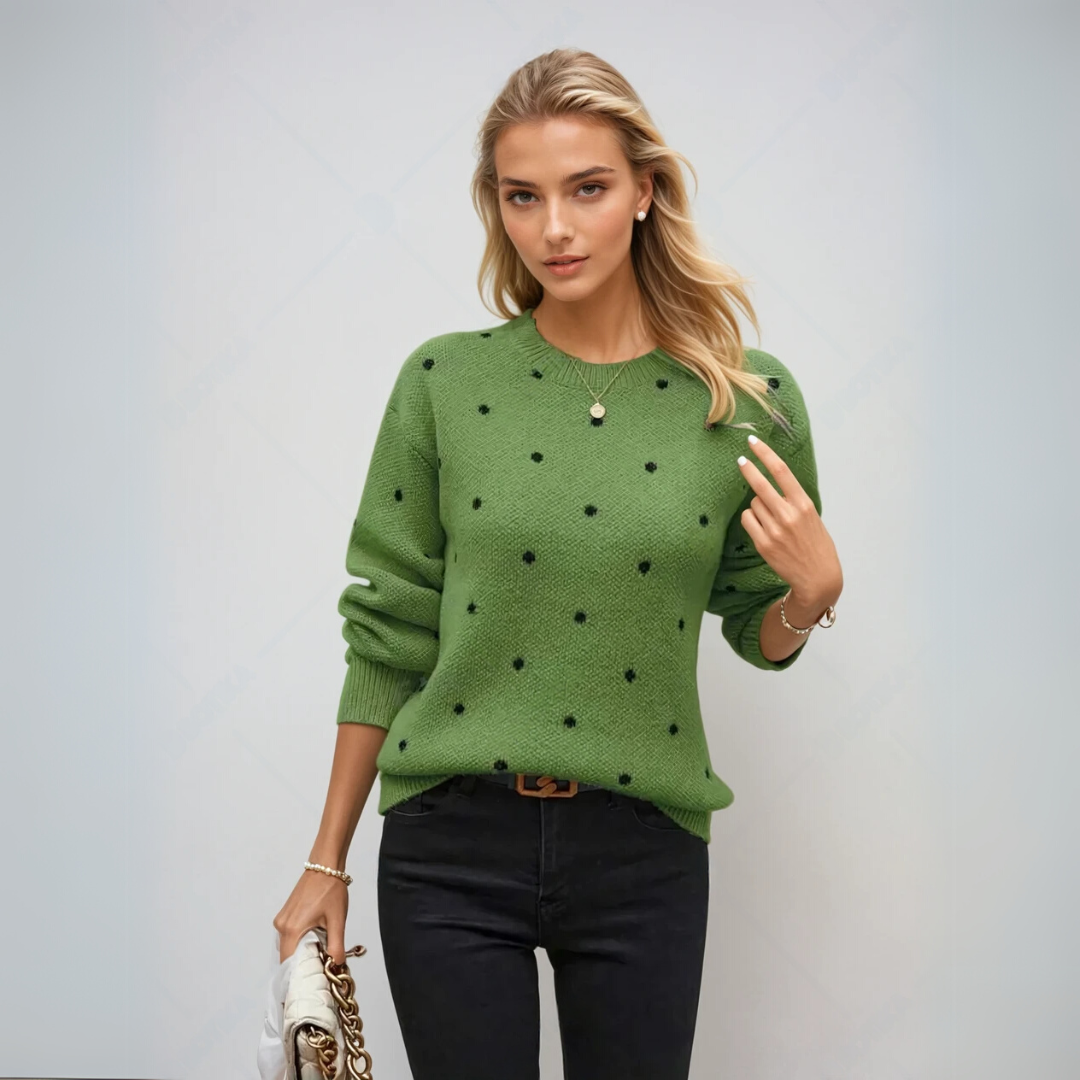 Dames Pullover Elegante Polkadot Gebreid 4