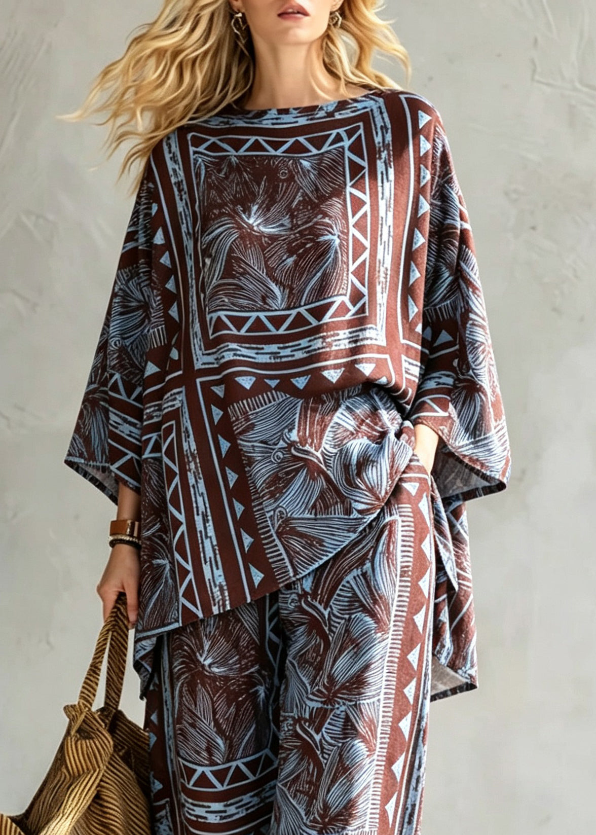 Dames Pyjama Set Met O-hals en Print Voor Zomerse Nachten 1