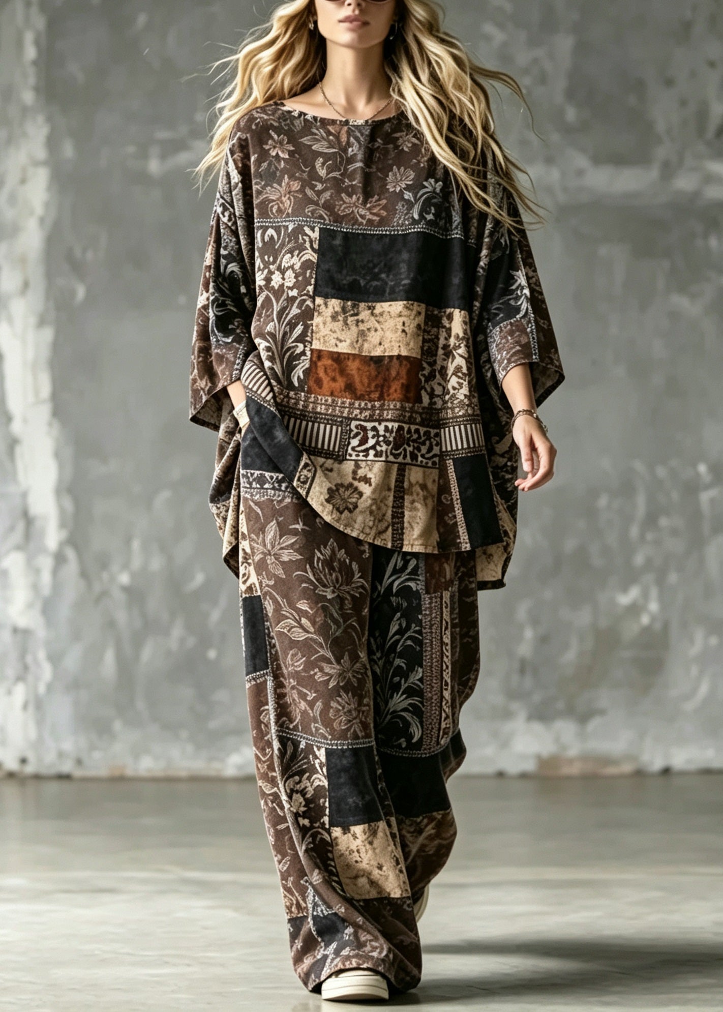 Dames Pyjama Set met O-hals en Print Comfortabel 2
