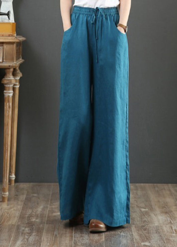 Dames Rechte Broek Met Tailleband En Zakken 3