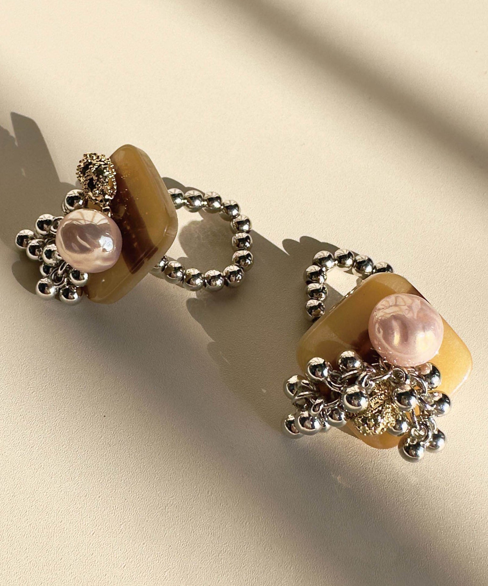 Dames Ring Onregelmatige Kralen Kwastje Design 4