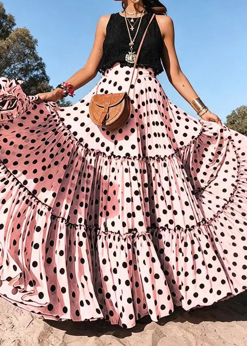 Dames Rok Losse Stippen Ruches Zomerstijl 4
