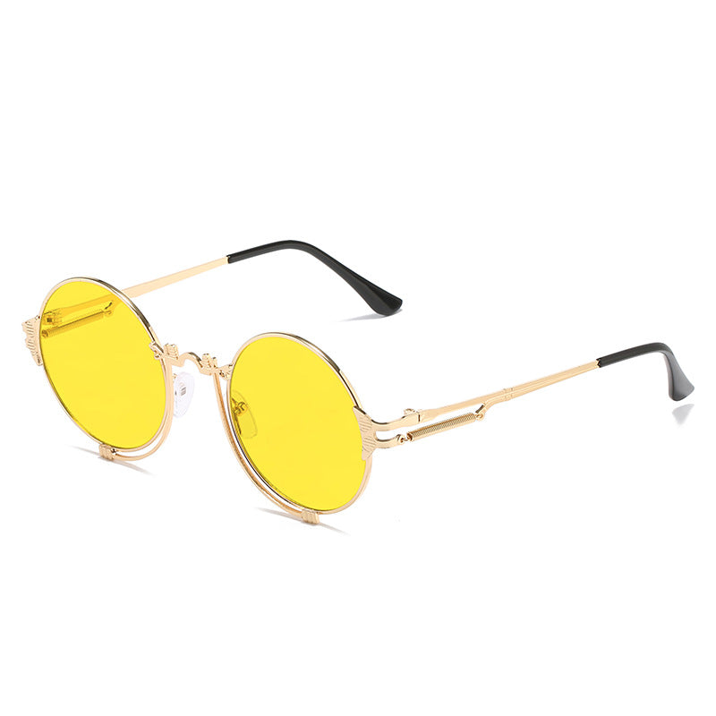 Dames Ronde Zonnebril Metalen Vintage Stijl 6