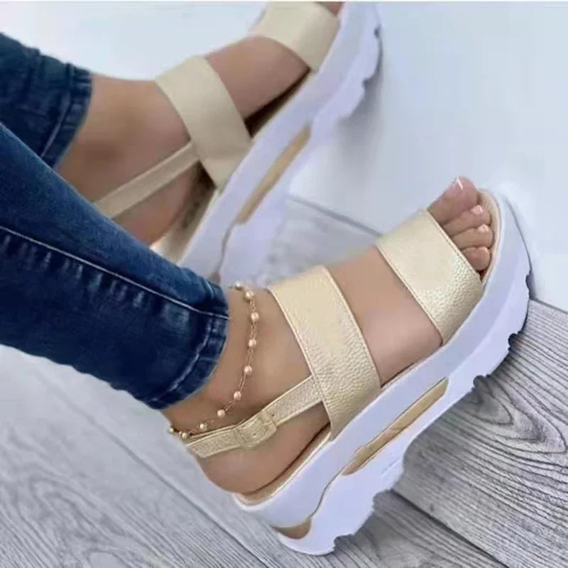 Dames Sandalen Lage Platform Casual Trendy Zomer Shoes 4