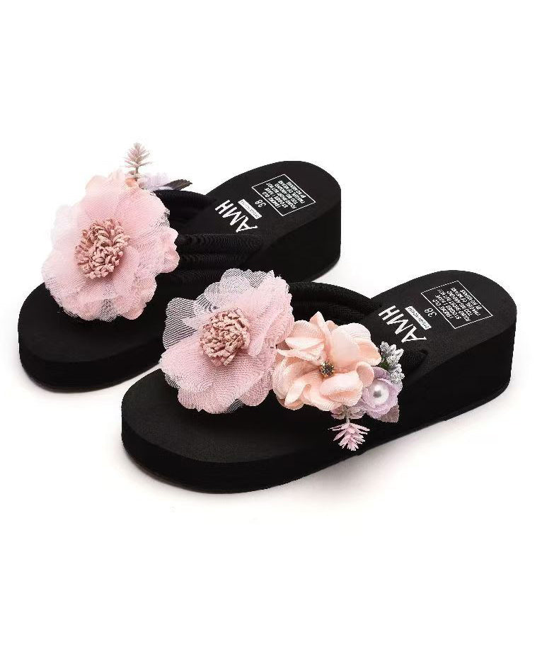 Dames Sandalen Met Bloem Motief En Platform 4