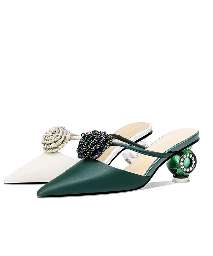 Dames Sandalen Met Bloemenzirkoon 4