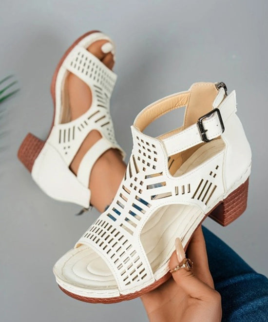 Dames Sandalen Met Dikke Hak 4