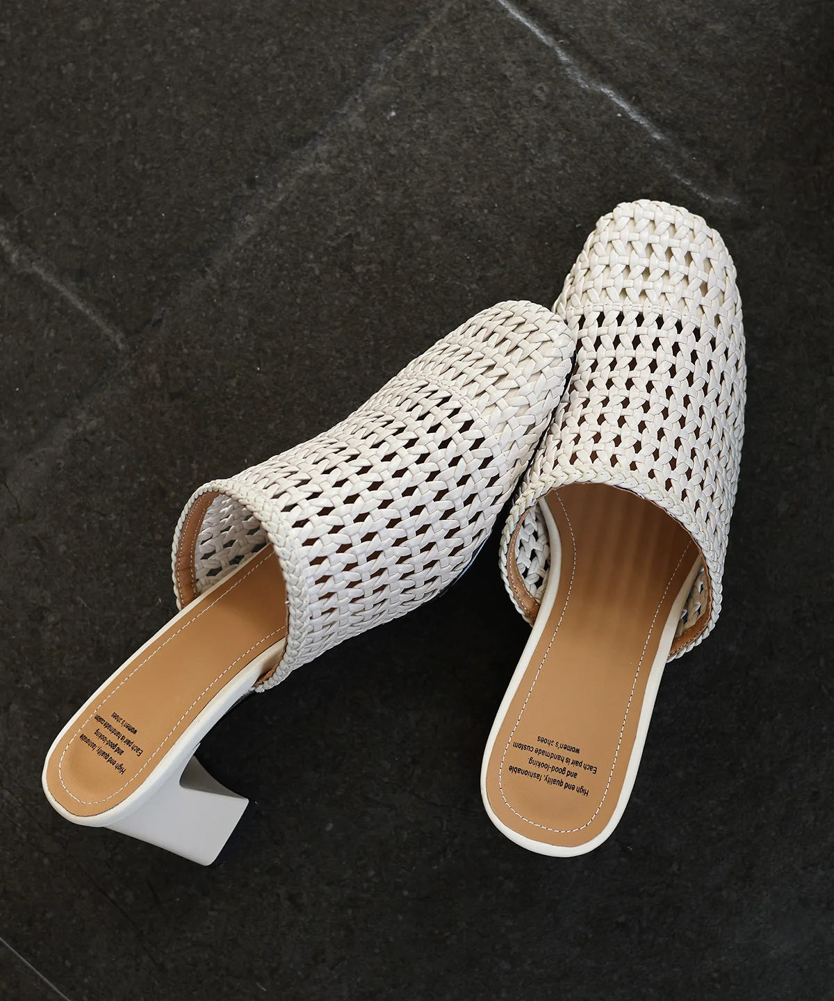 Dames Sandalen Met Dikke Hak Geweven Design 3