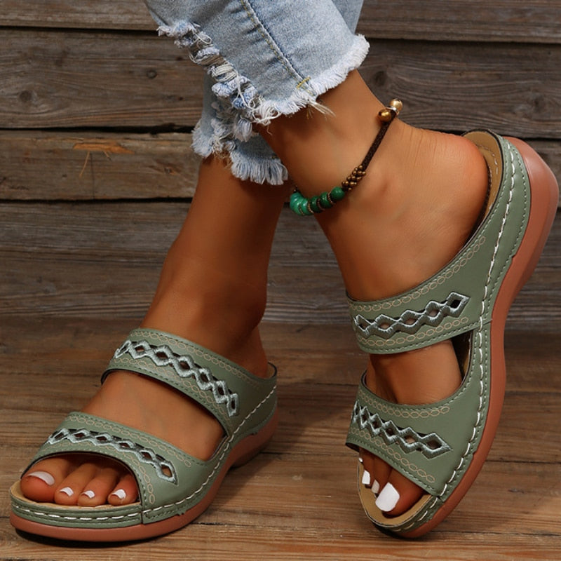 Dames Sandalen Met Gevoerde Zool 3