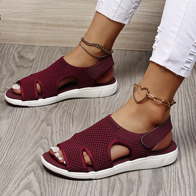 Dames Sandalen Met Klittenband Ademend Voor Zomer Casualstijl 12