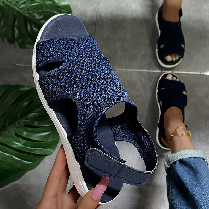 Dames Sandalen Met Klittenband Ademend Voor Zomer Casualstijl 2