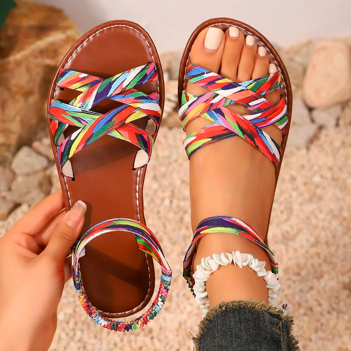 Dames Sandalen Plat voor de Zomer 9