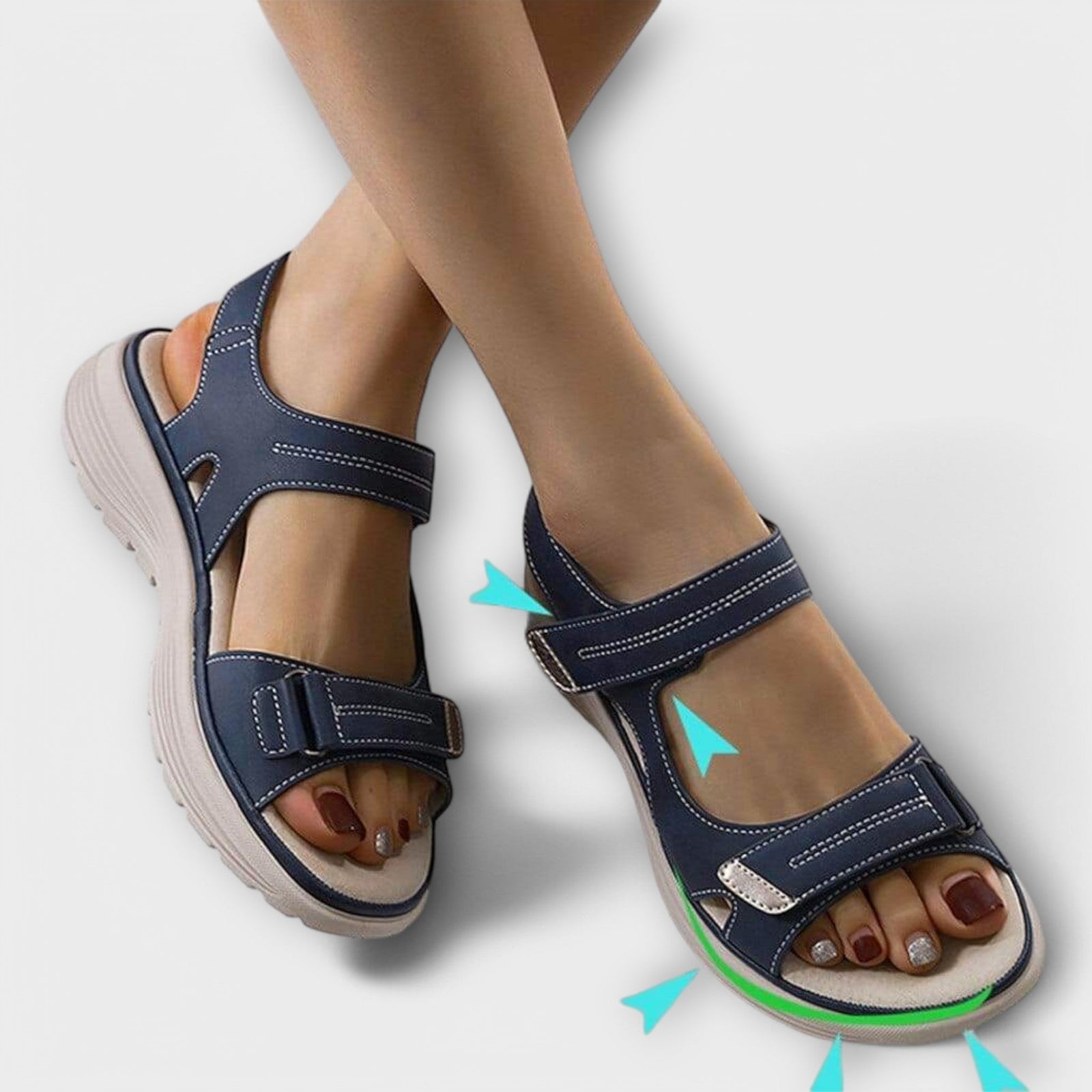 Dames Sandalen met Verstelbare Voetboogondersteuning voor Comfortabel Lopen 2