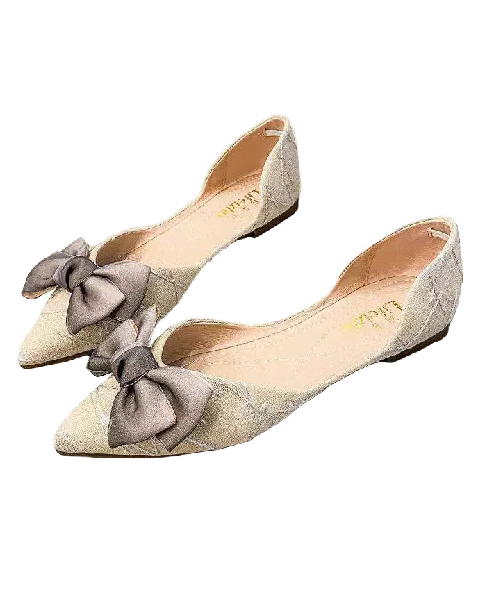 Dames Schoenen Platte met Puntige Neus en Strik 0