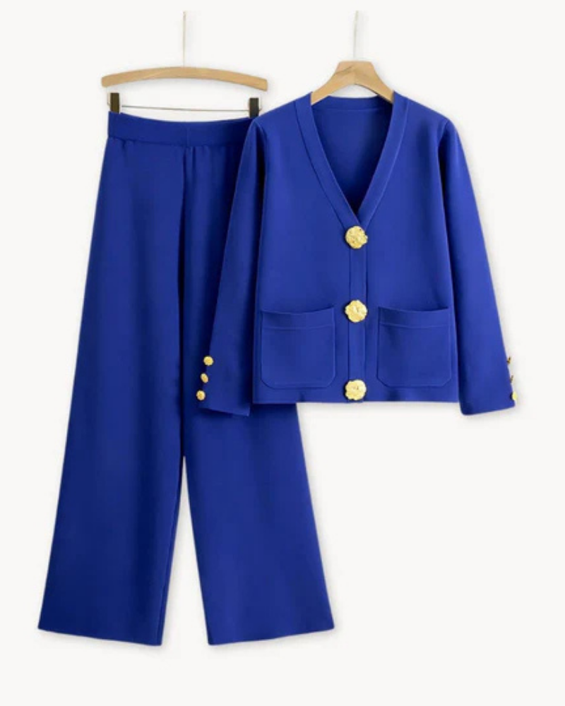 Dames Set Met Vest En Wijde Pijpen 3