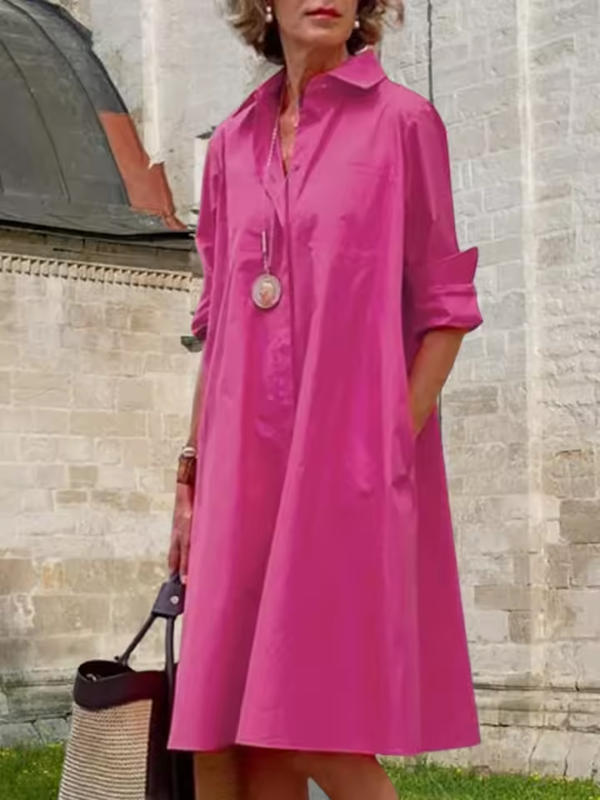 Dames Shirtjurk Casual Polyester Blend voor Zomerjurkjes en Jurken Dames 11