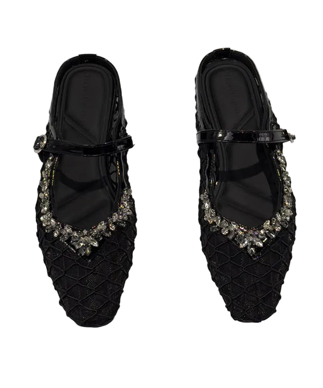 Dames Slide Sandalen Met Mesh En Chunky Hak 2