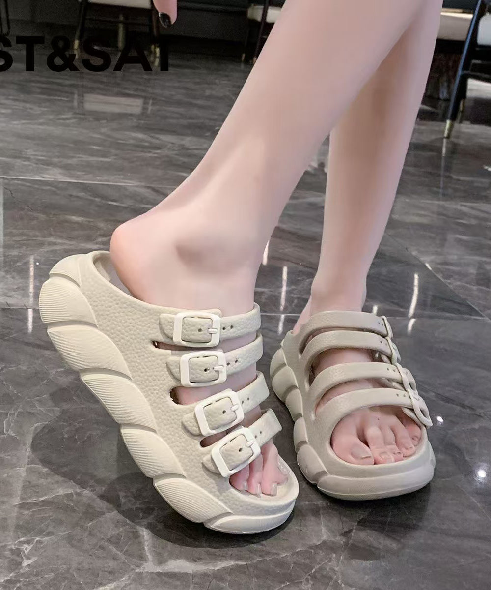 Dames Slide Sandalen met Platform 0