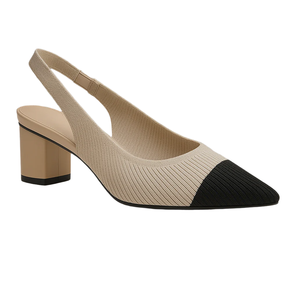 Dames Slingback Hakken Puntige Neus Met Blokhak 0