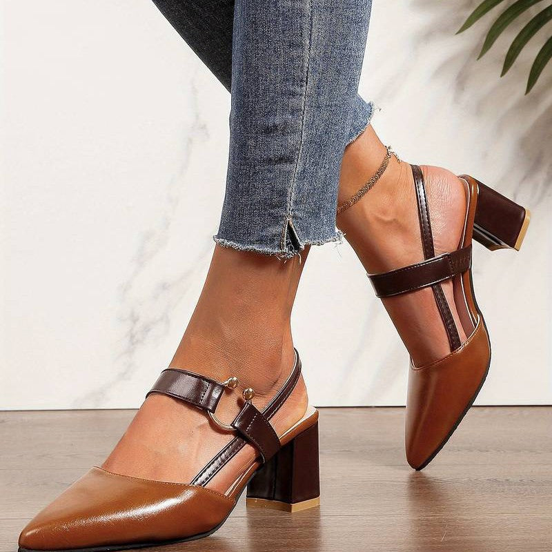Dames Slingback Pumps Colorblock Stijl 1