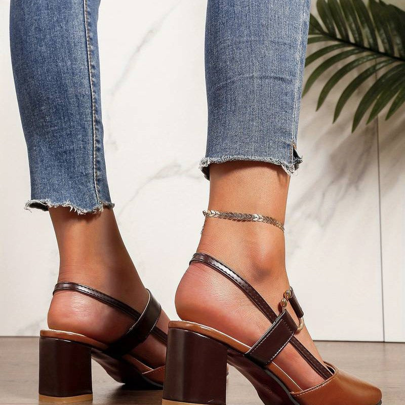 Dames Slingback Pumps Colorblock Stijl 5