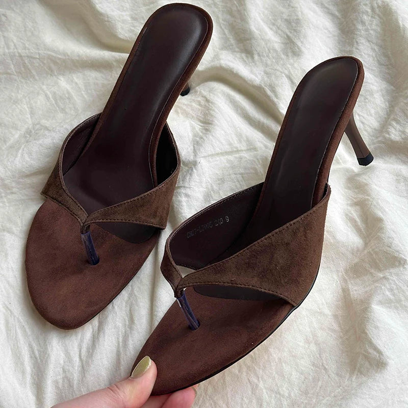Dames Slippers Hoge Hak Clip-Toe voor Zomer Avondfeest 0