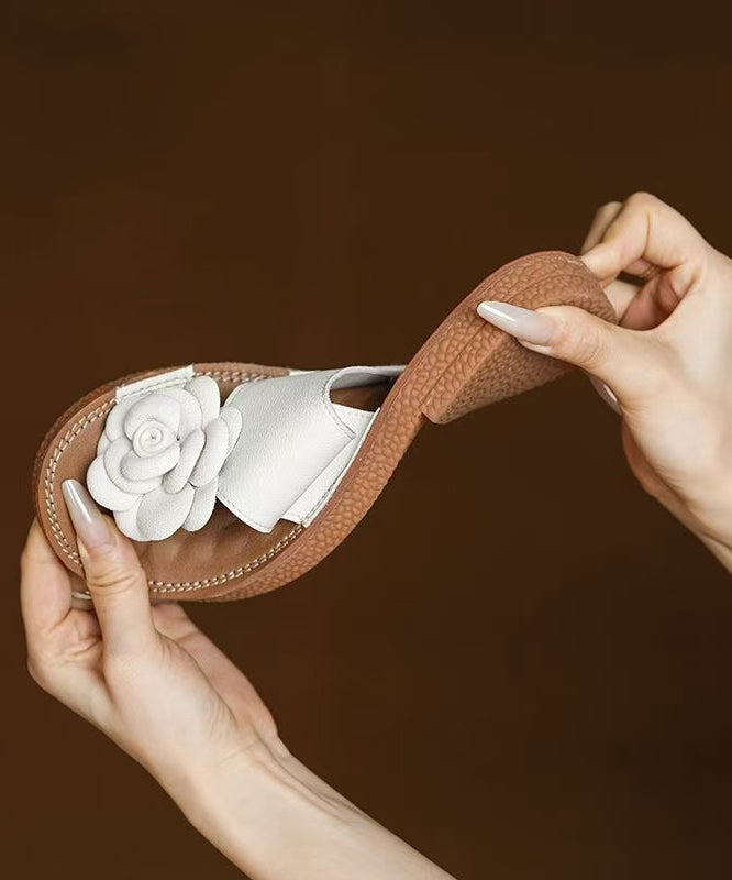 Dames Slippers Met Bloemen Splicing 4