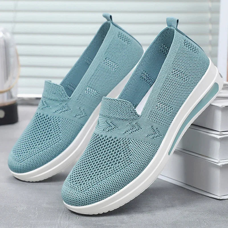Dames Sneakers Ademend Gebreid Mesh Casual Schoenen 0