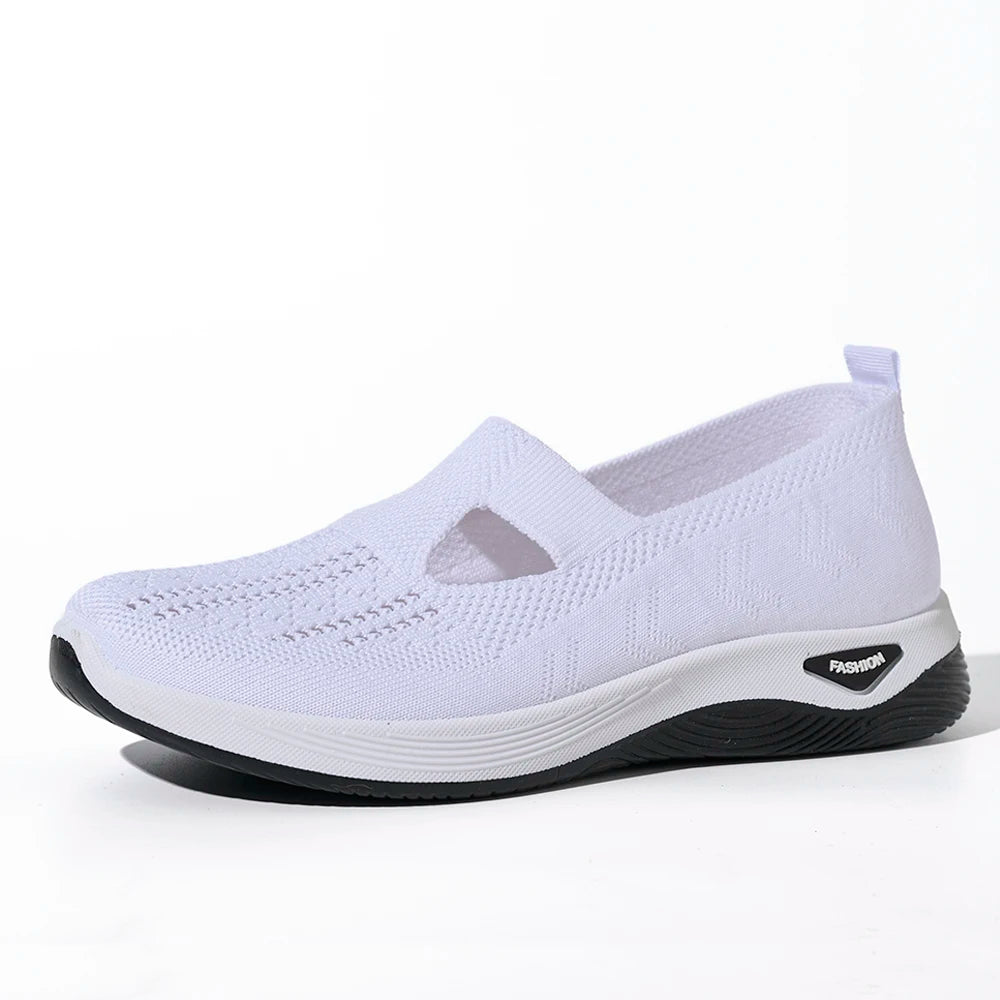 Dames Sneakers Ademend Mesh Casual Schoenen Antislip Flat Geweven Schoenen 7