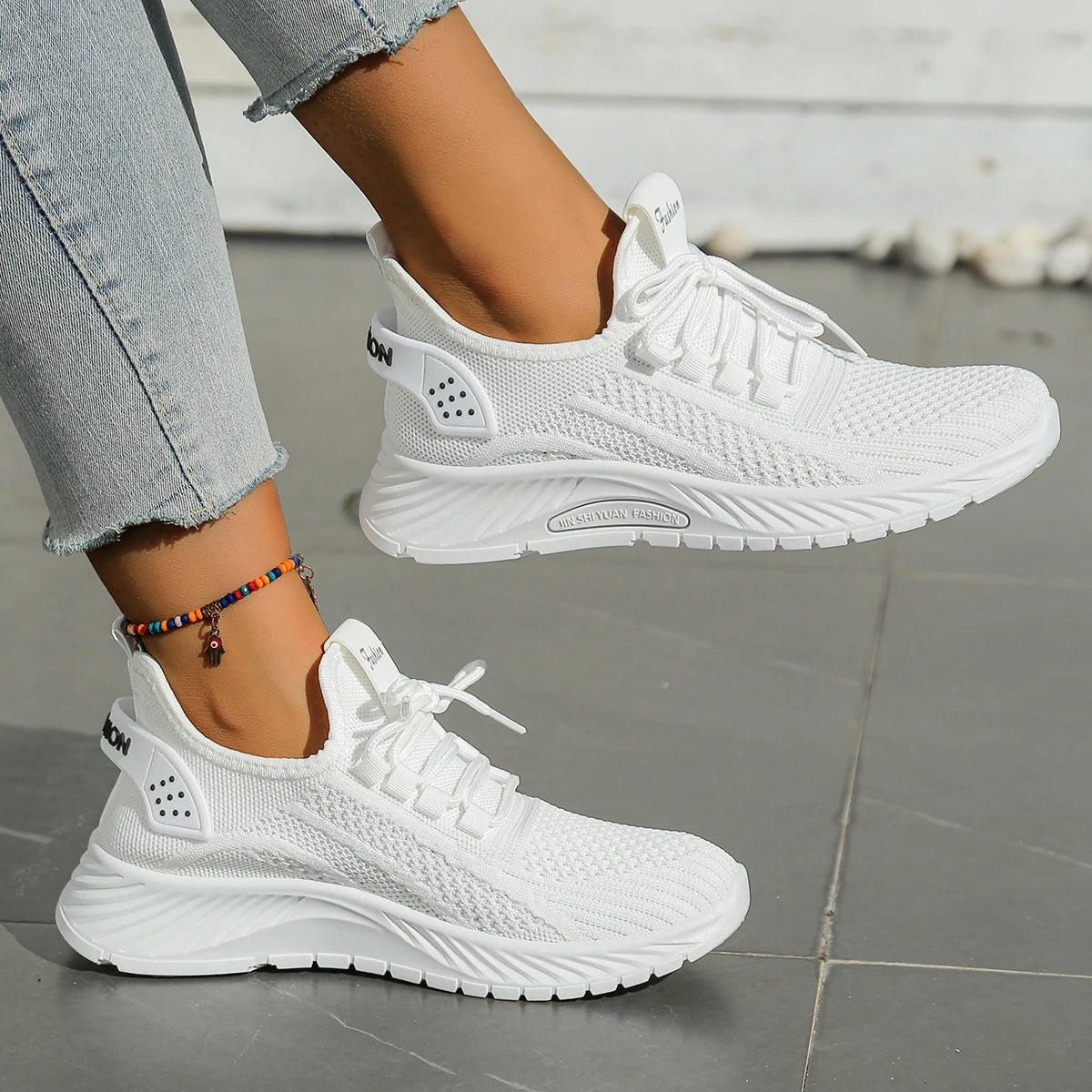 Dames Sneakers Casual Mode Sportief Weven 4