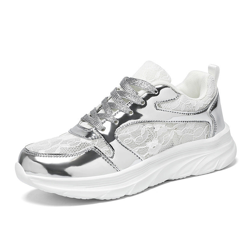 Dames Sneakers Glanzend Design Comfortabel en Trendy 0