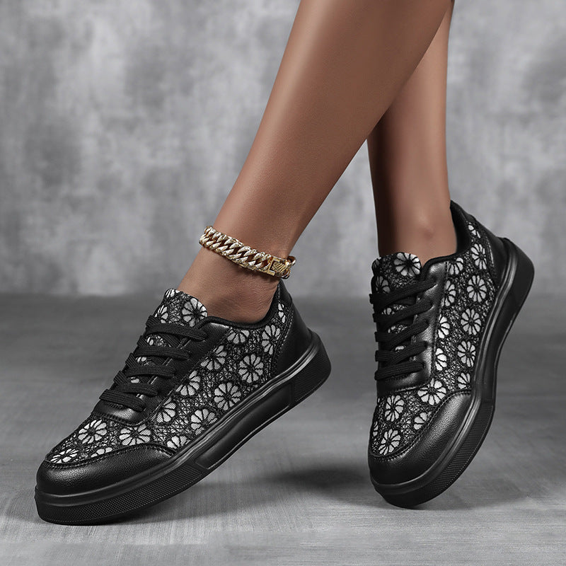 Dames Sneakers Met Bloemaccenten 3