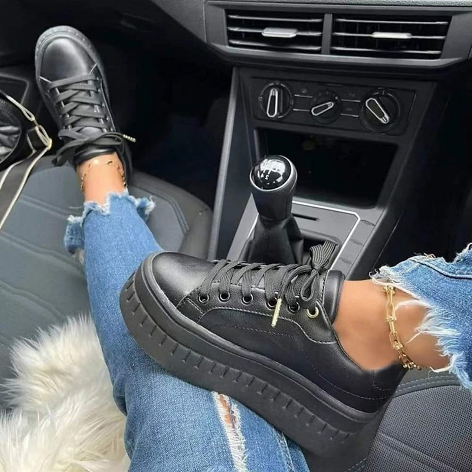 Dames Sneakers Met Dikke Zool Trendy 5