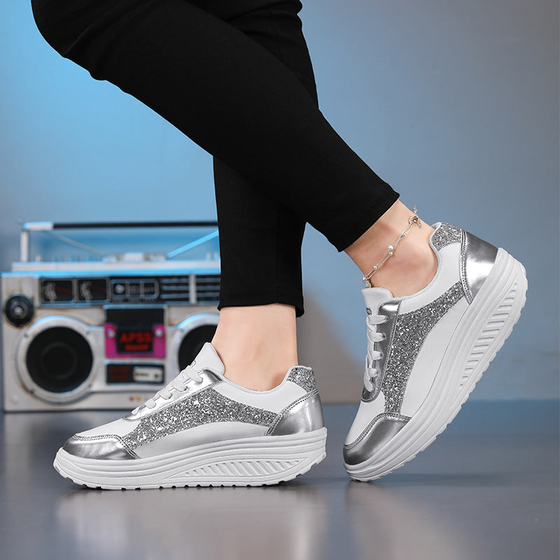 Dames Sneakers Met Glinsterende Accenten Trendy Design 4
