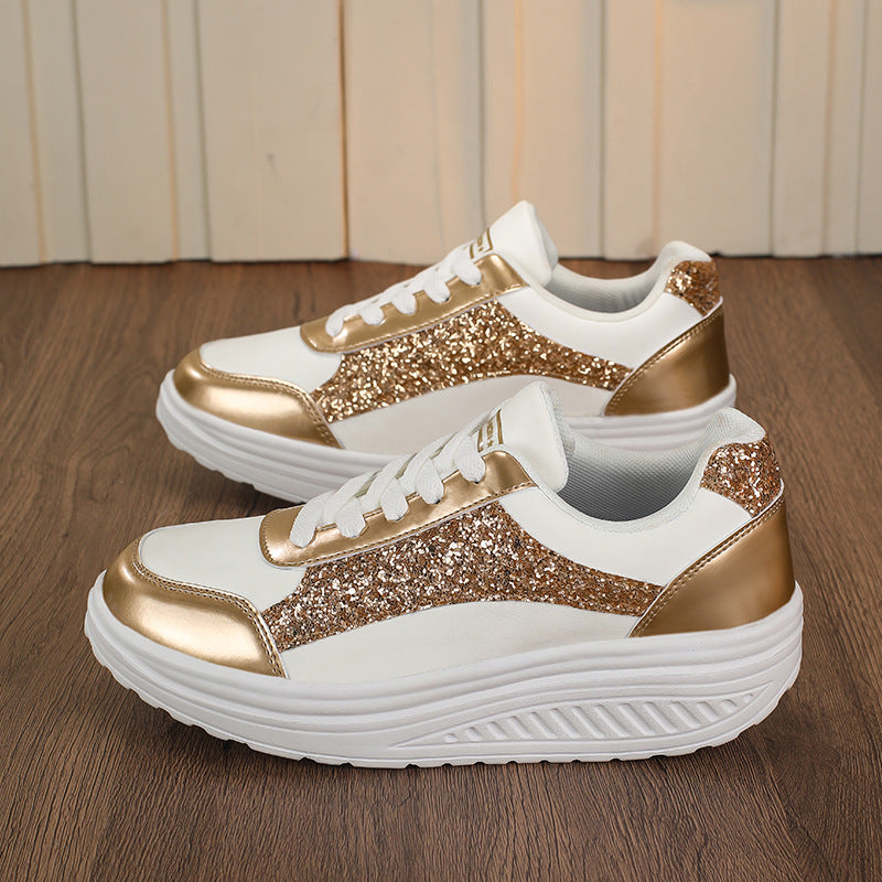 Dames Sneakers Met Glinsterende Accenten Trendy Design 6