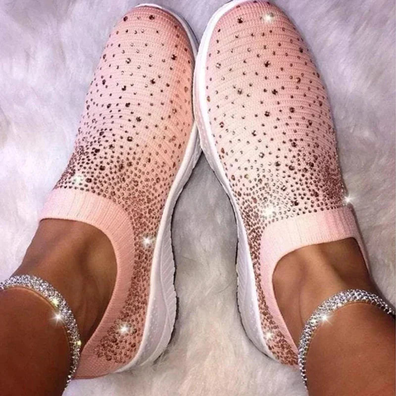 Dames Sneakers Met Kristallen Accenten 10