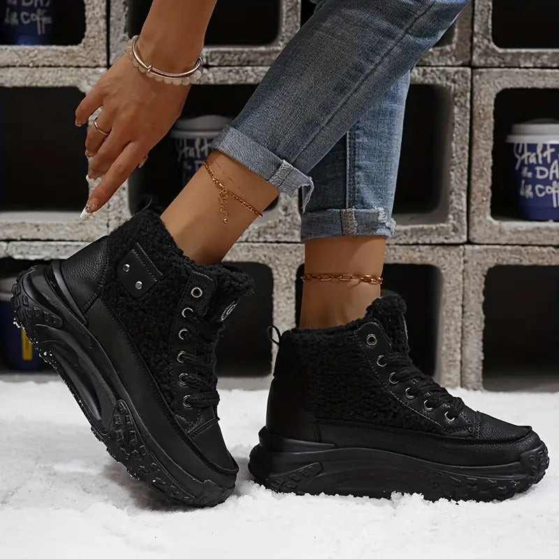 Dames Snowboots Waterdicht met Fluwelen Comfort en Robuuste Zool 4