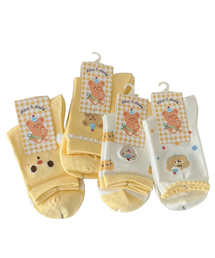 Dames Sokken Halfhoog Cartoon Jacquard Casual 3