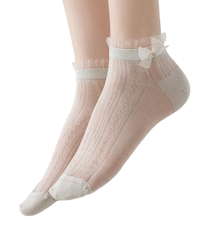 Dames Sokken Mesh Met Strikdetail Casual Styling 1