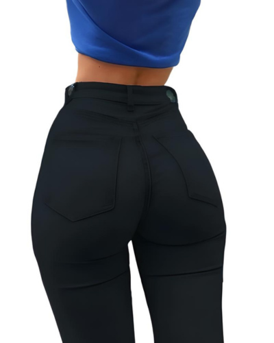 Dames Spijkerbroek Met Gescheurde Taille Modieus 5