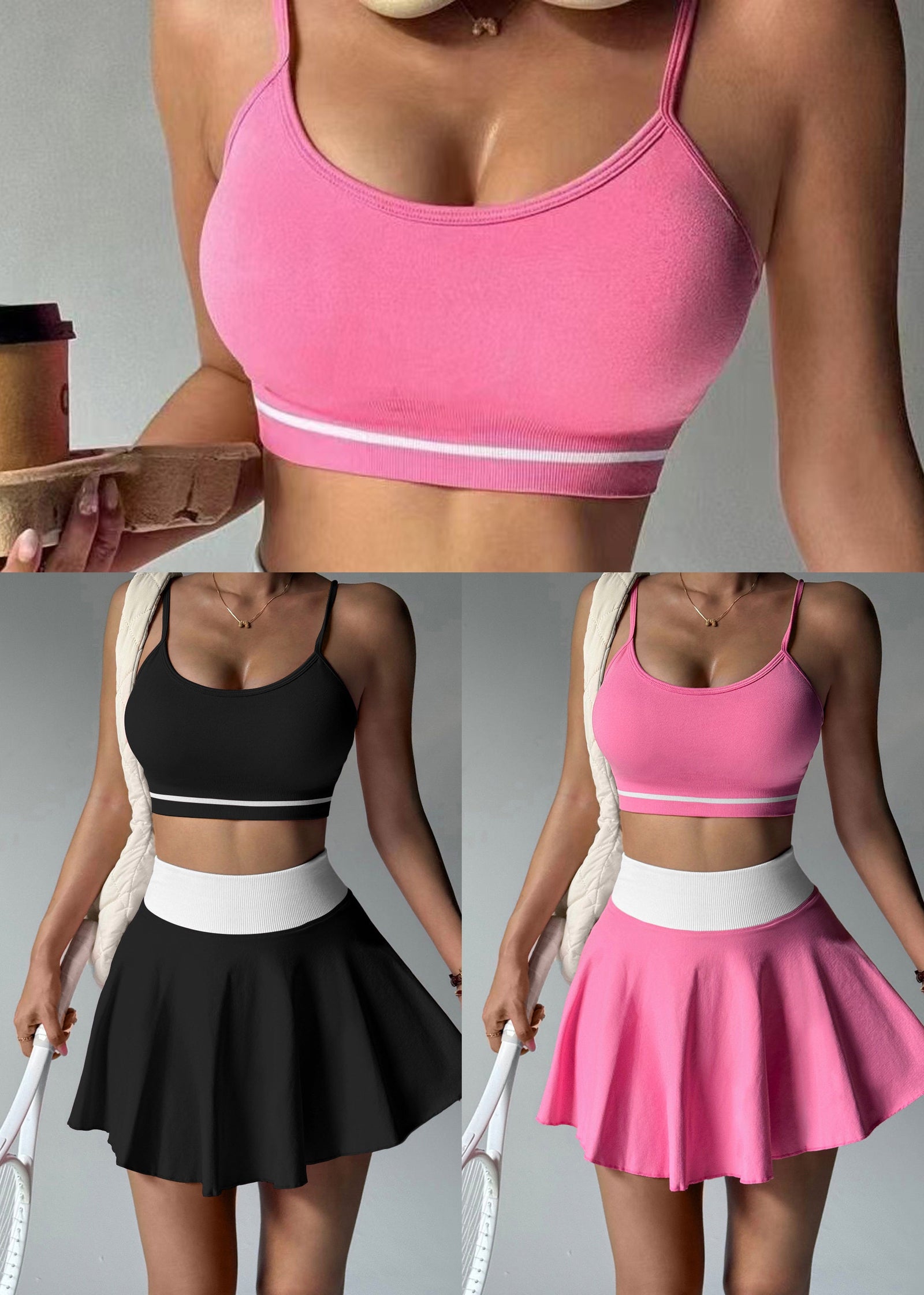 Dames Sportset Zwart Met Controle 4