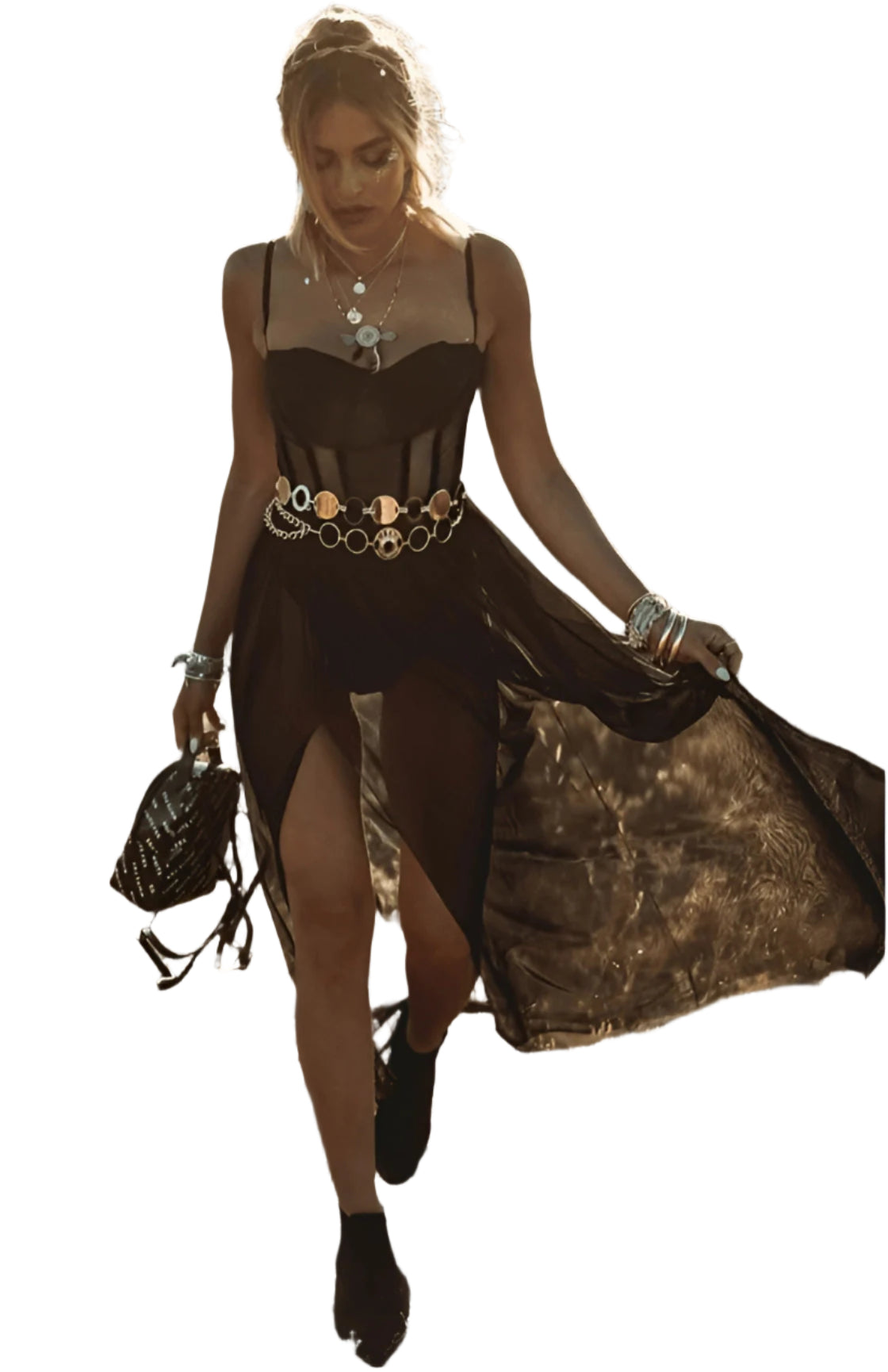 Dames Strapless Jurk Vloeiende Stijl Lichtgewicht Zomerjurkjes 0