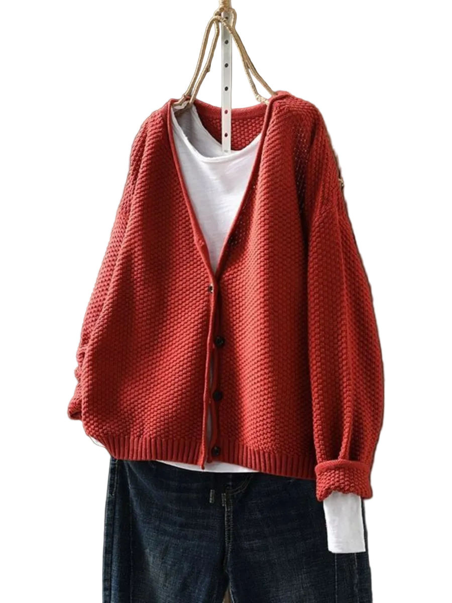 Dames Strickcardigan V-hals Casual 0