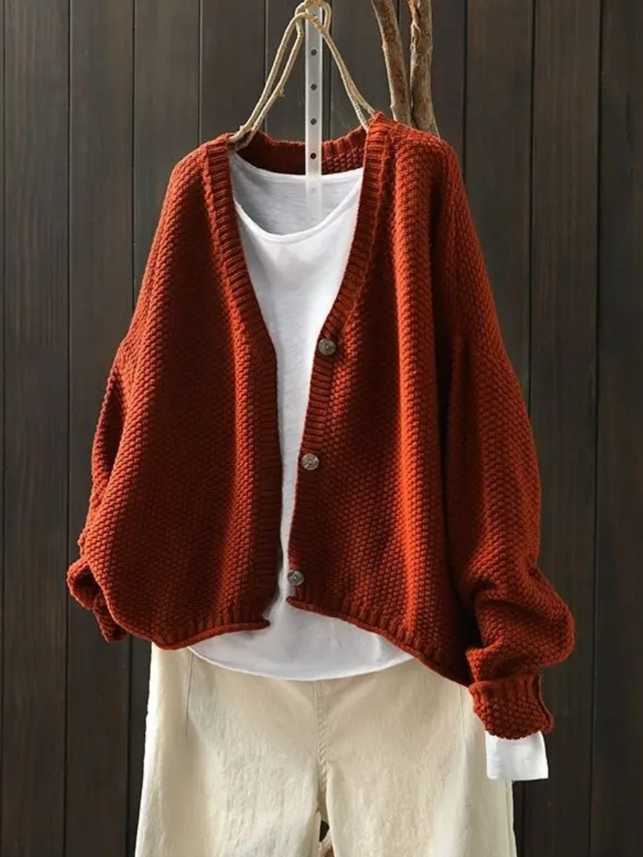 Dames Strickcardigan V-hals Casual 2