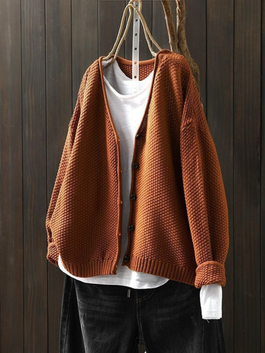 Dames Strickcardigan V-hals Casual 4
