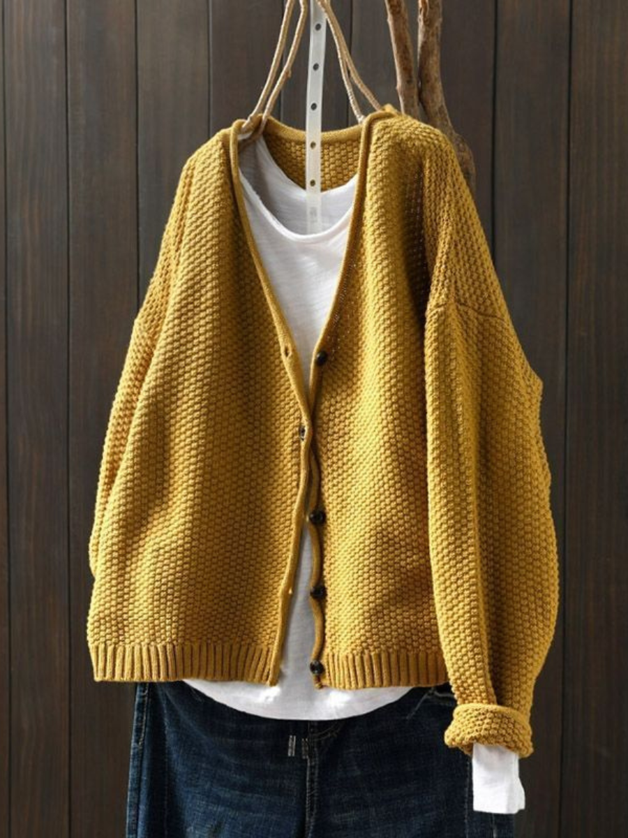 Dames Strickcardigan V-hals Casual 8