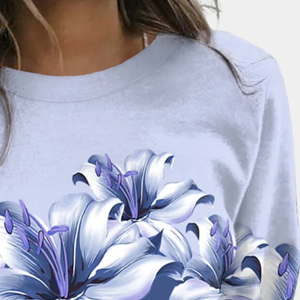 Dames Sweatshirt Bloemenprint Casual 2