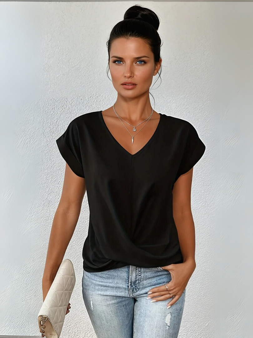 Dames T-Shirt Casual Sweetheart Halslijn 1